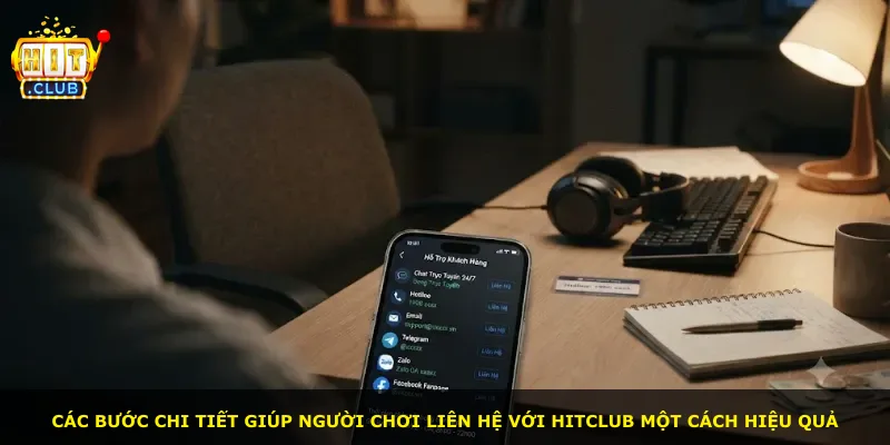 Các bước chi tiết giúp người chơi liên hệ với Hitclub một cách hiệu quả
