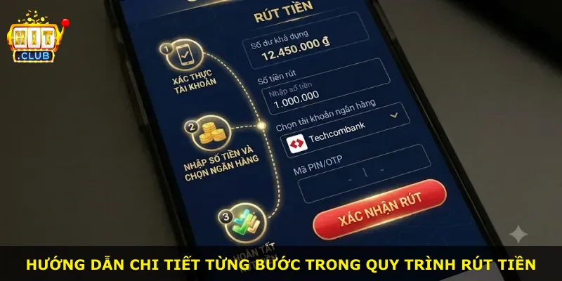 Hướng dẫn chi tiết từng bước trong quy trình rút tiền