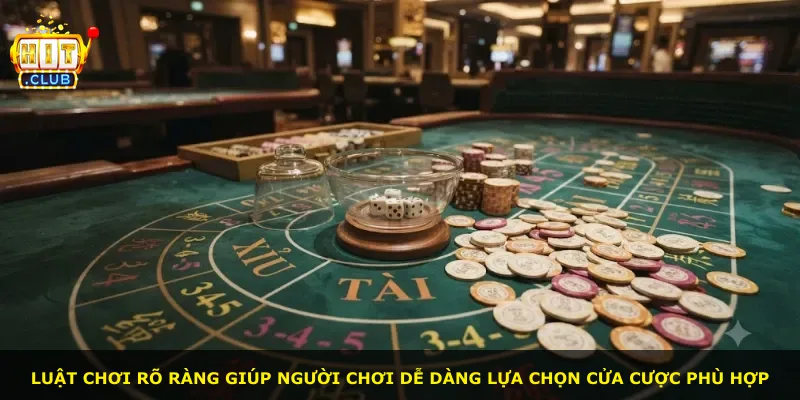 Luật chơi rõ ràng giúp người chơi dễ dàng lựa chọn cửa cược phù hợp