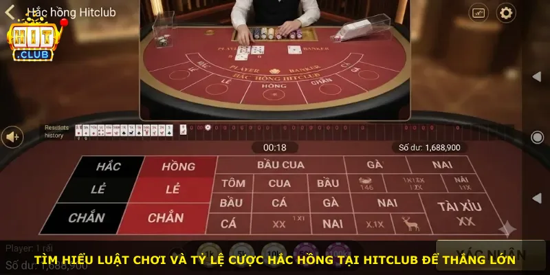 Tìm hiểu luật chơi và tỷ lệ cược Hắc Hồng tại Hitclub để thắng lớn